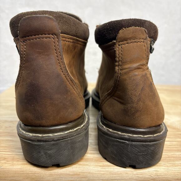 Eastland Brown Leather Lace Up Ankle Chukka Boot Moc Toe Lug Sole Size 7.5 - Picture 3 of 13